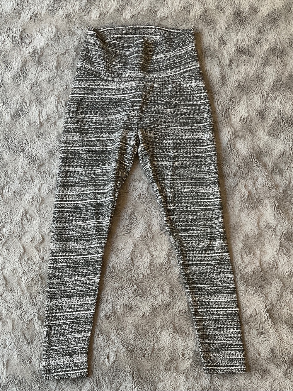 ECHT Black & White Space-Dye High-Waist Leggings